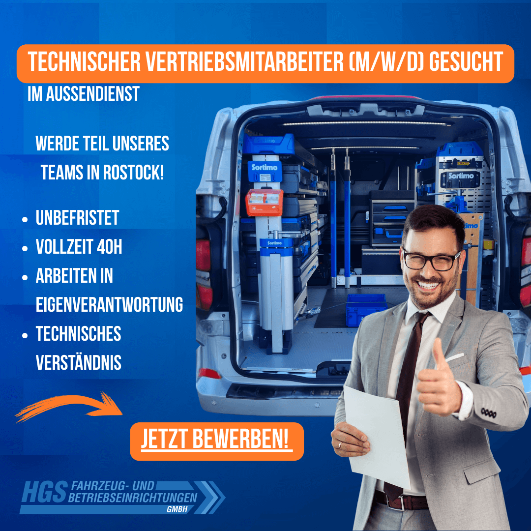 Verstärkung gesucht: Technischer Vertriebsmitarbeiter (m/w/d) im Außendienst – Großraum Rostock